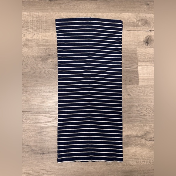 Polo Ralph Lauren Navy Blue and White Stripes Pencil Skirt - Picture 5 of 9